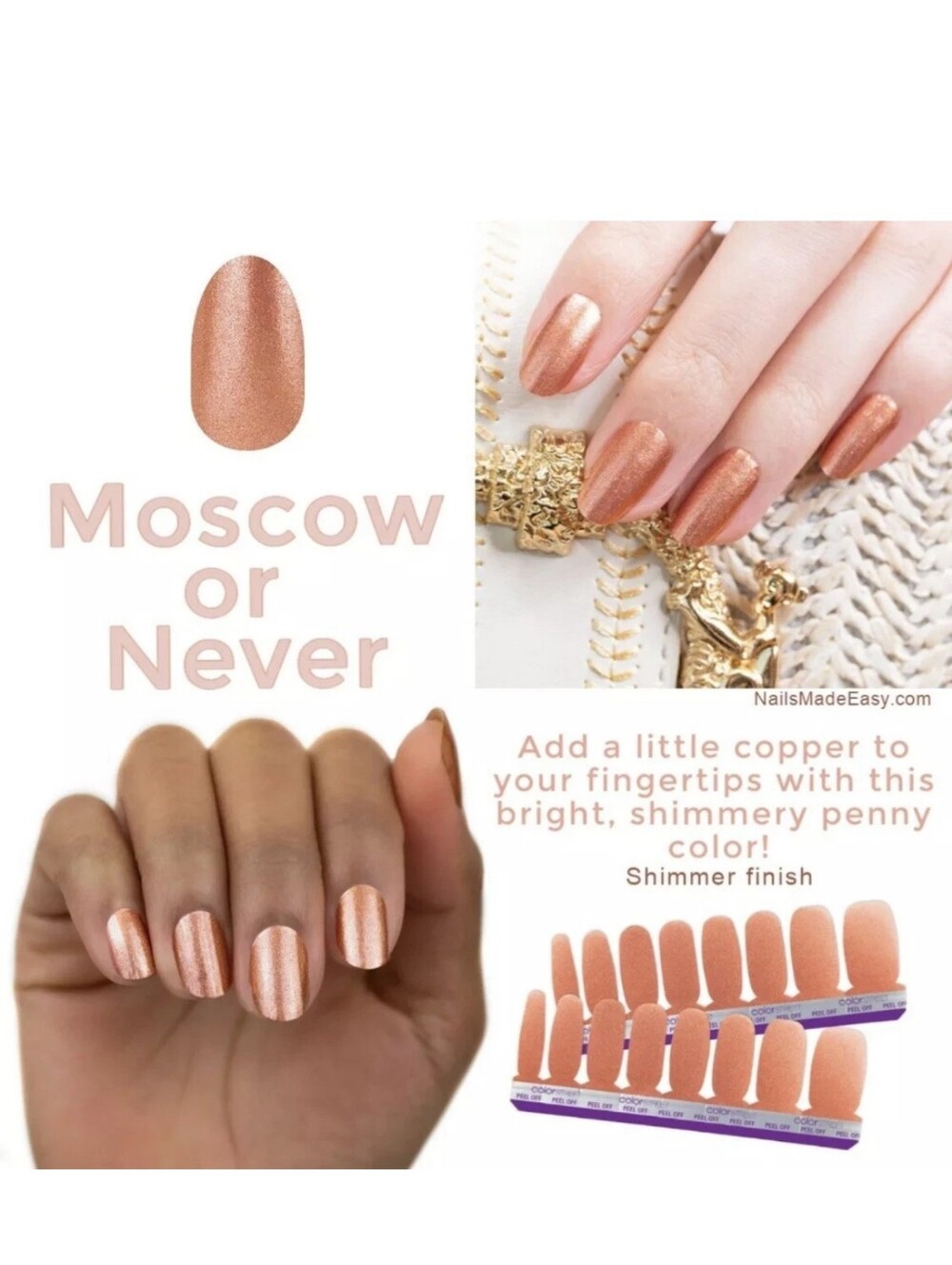 Moscow Or Never Color Street Shimmer Nail Strips
